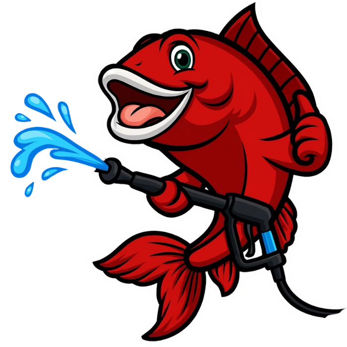 pressure hub exteriors mascot fish